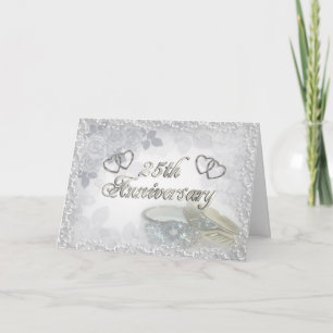 25e anniversaire invitation de fête argent