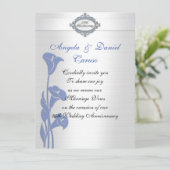 25e anniversaire Invitation Lys calla bleu (Debout devant)