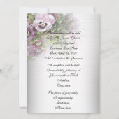 25e anniversaire Invitation pansies douces (Dos)