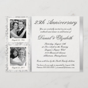 25e anniversaire - Invitations photo - Alors et ma