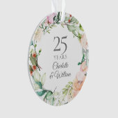 25e anniversaire Mariage aquarelle Roses Floral (devant)