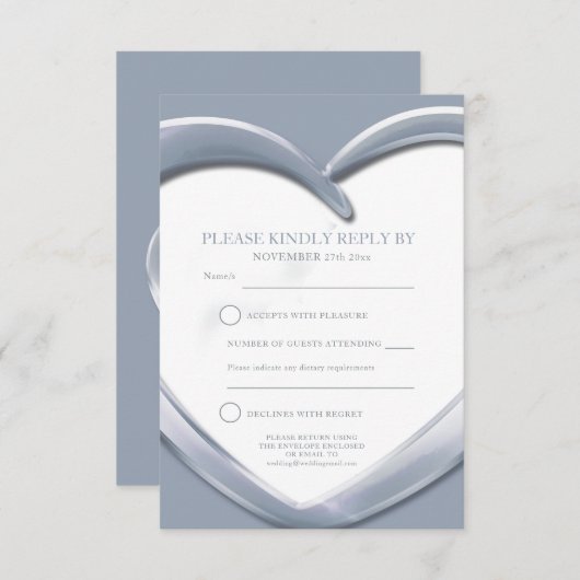 25e anniversaire mariage argent carte de réponse c (Devant / Derrière)