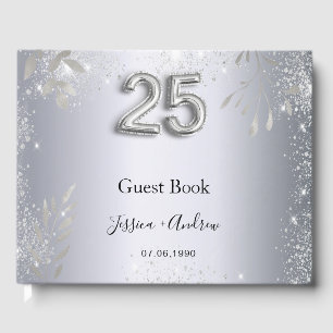25e anniversaire mariage argent feuillage livre d'