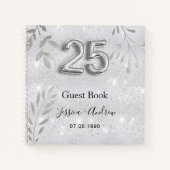 25e anniversaire mariage argent feuillage livre d' (Devant)