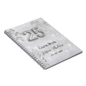 25e anniversaire mariage argent feuillage livre d' (Côté Droit)