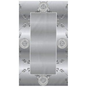 25e anniversaire Mariage d'argent Nappe