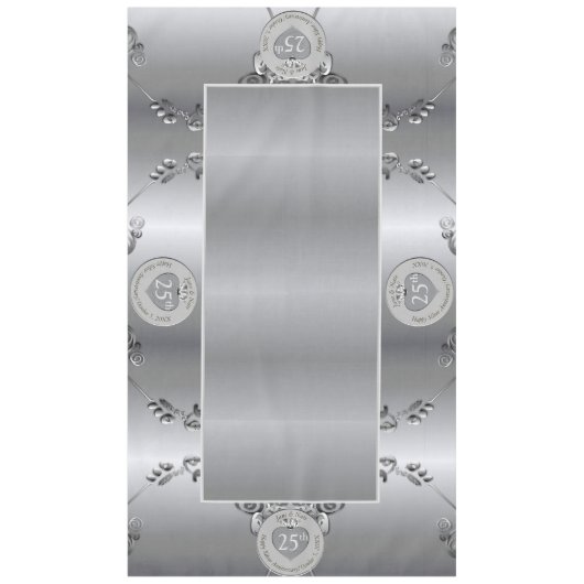 25e anniversaire Mariage d'argent Nappe (Devant)