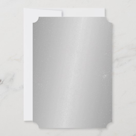 25e anniversaire Mariage Invitation d'argent (Dos)