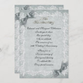 25e anniversaire mariage invitation élégante (Devant / Derrière)