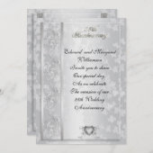 25e anniversaire mariage invitation élégante (Devant / Derrière)