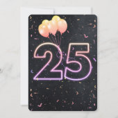 25e anniversaire Neon Connexion Black Invitation (Devant)