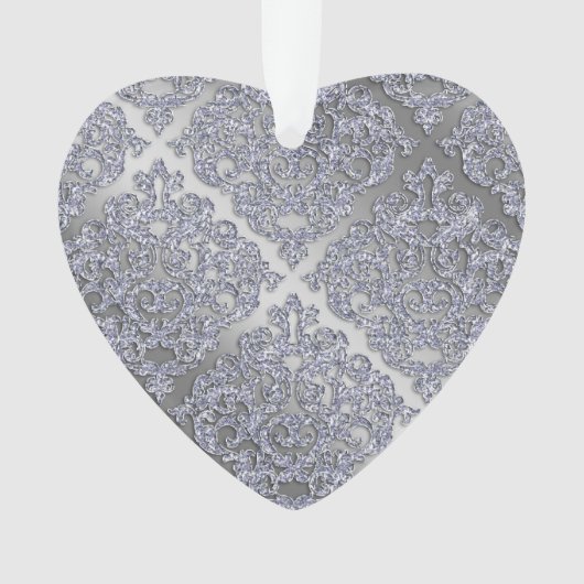 25e anniversaire Noël étincelant Argent Damas (devant)