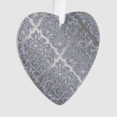 25e anniversaire Noël étincelant Argent Damas (devant)