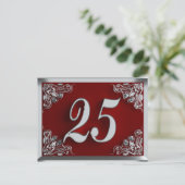 25e anniversaire Regal Silver Red Invitation (Debout devant)