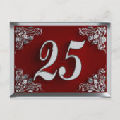 25e anniversaire Regal Silver Red Invitation (Devant)