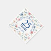 25e bruiloft Blush Rozen Jubileum Servet (Hoek)