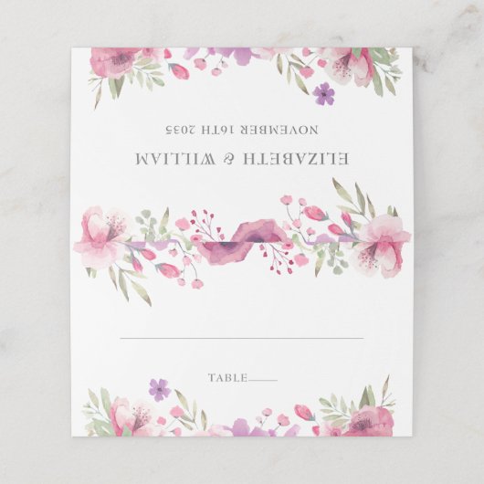 25e bruiloft Jubileum aquarel Rozen (Buitenkant ongevouwen)