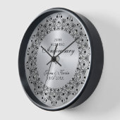 25e bruiloft Jubileum BlackMandala op zilver (Hoek)