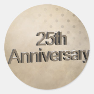 25e bruiloft Jubileum cadeaus Ronde Sticker
