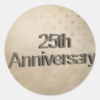 25e bruiloft Jubileum cadeaus Ronde Sticker