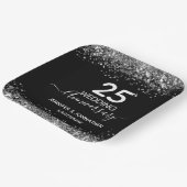 25e bruiloft Jubileum Faux Glitter Papieren Bordje (Gebogen)