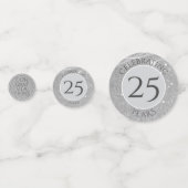 25e bruiloft Jubileum Fototafel Confetti (Achterkanten)