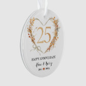 25e bruiloft Jubileum Gouden paar Foto Ornament (voorkant)