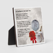 25e bruiloft Jubileum Husband Poem Plaque Fotoplaat (Voorkant)