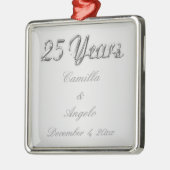 25e bruiloft Jubileum keepomwille Ornament (Links)