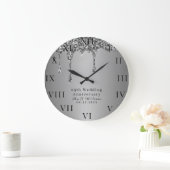 25e bruiloft Jubileum Modern Elegant Vijftigste Grote Klok (Huis)