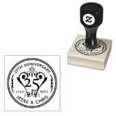 25e bruiloft Jubileum Rubberstempel (Gestempeld)