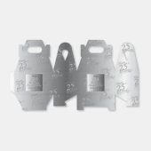 25e bruiloft Jubileum Silvery Bedankdoosjes (Uitgevouwen)