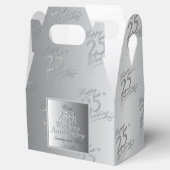 25e bruiloft Jubileum Silvery Bedankdoosjes (Geopend)