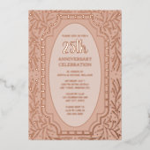 25e bruiloft Jubileum Uitnodiging Floral Elegant (Voorkant)