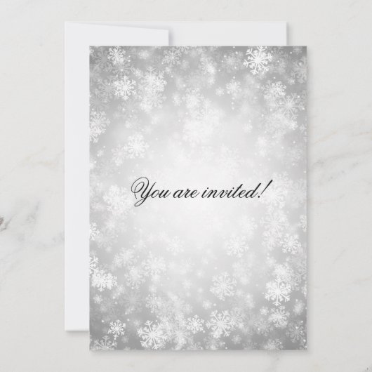 25e bruiloft Jubileum Winter Wonderland Silver Kaart (Achterkant)