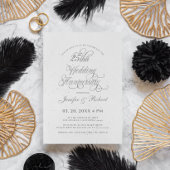 25e bruiloft Jubileum Zilver en Grijs Kaart