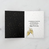 25e bruiloft-sparklers kaart (Binnen)