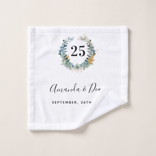 25e couronne d'eucalyptus mariage (Gant de toilette)