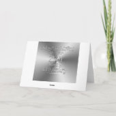 25e huwelijksjubileum Chic Zilveren Typografie Kaart (Achterkant)