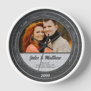 25e Huwelijksjubileum Foto en Naam