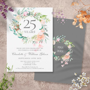 25e Huwelijksjubileum Rozen Krans Kaart