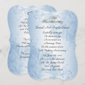 25e Huwelijksverjaardag gelofte vernieuwing blauw  Kaart (Voorkant / Achterkant)