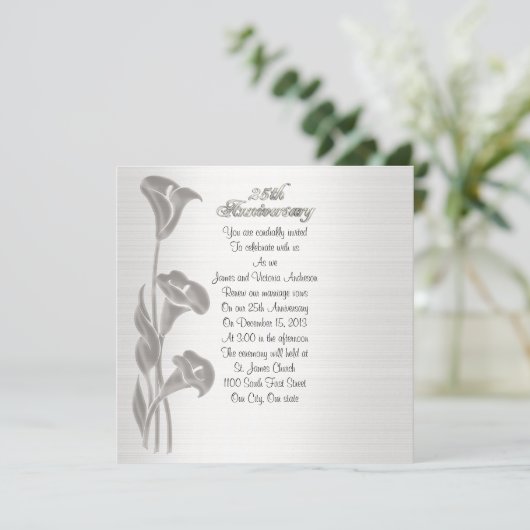 25e huwelijksverjaardag hernieuwing van geloften c kaart (Staand voorkant)