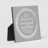 25e Huwelijksverjaardag Persoonlijk Fotoplaat (Voorkant)