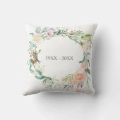 25e Huwelijksverjaardag Rozen Bloemen Kussen (Achterkant)