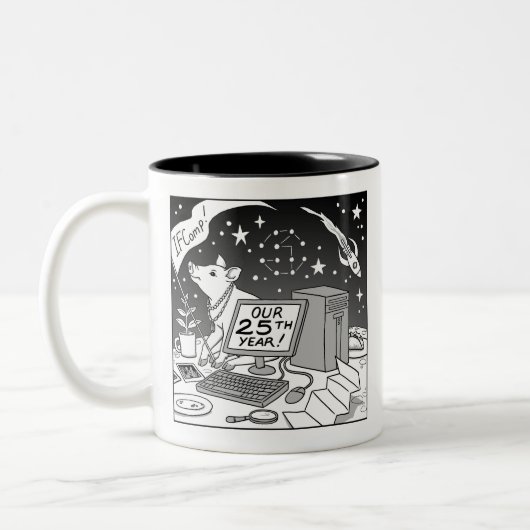 25e IFComp-Mok Tweekleurige Koffiemok (Links)