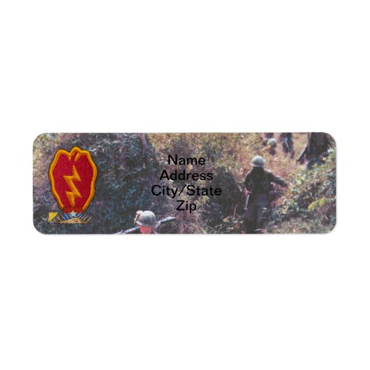 25e INF DIV infanteriedivisie veteranen Vietnam Etiket (Voorkant)