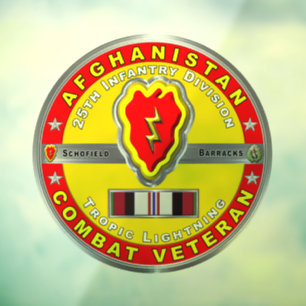 25e infanteriedivisie "Afghanistan veteraan" Raamsticker