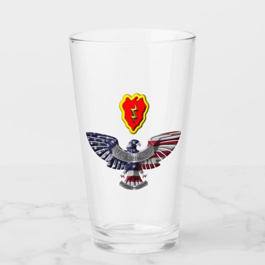 25e infanteriedivisie Airborne Eagle Veteran Glas (Voorkant)