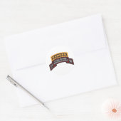25e Infanteriedivisie LRS Scroll, Ranger Tab Ronde Sticker (Envelop)